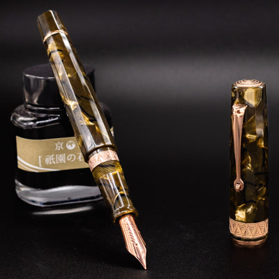 Omas Paragon Fountain Pen - Saft Green Rose Gold