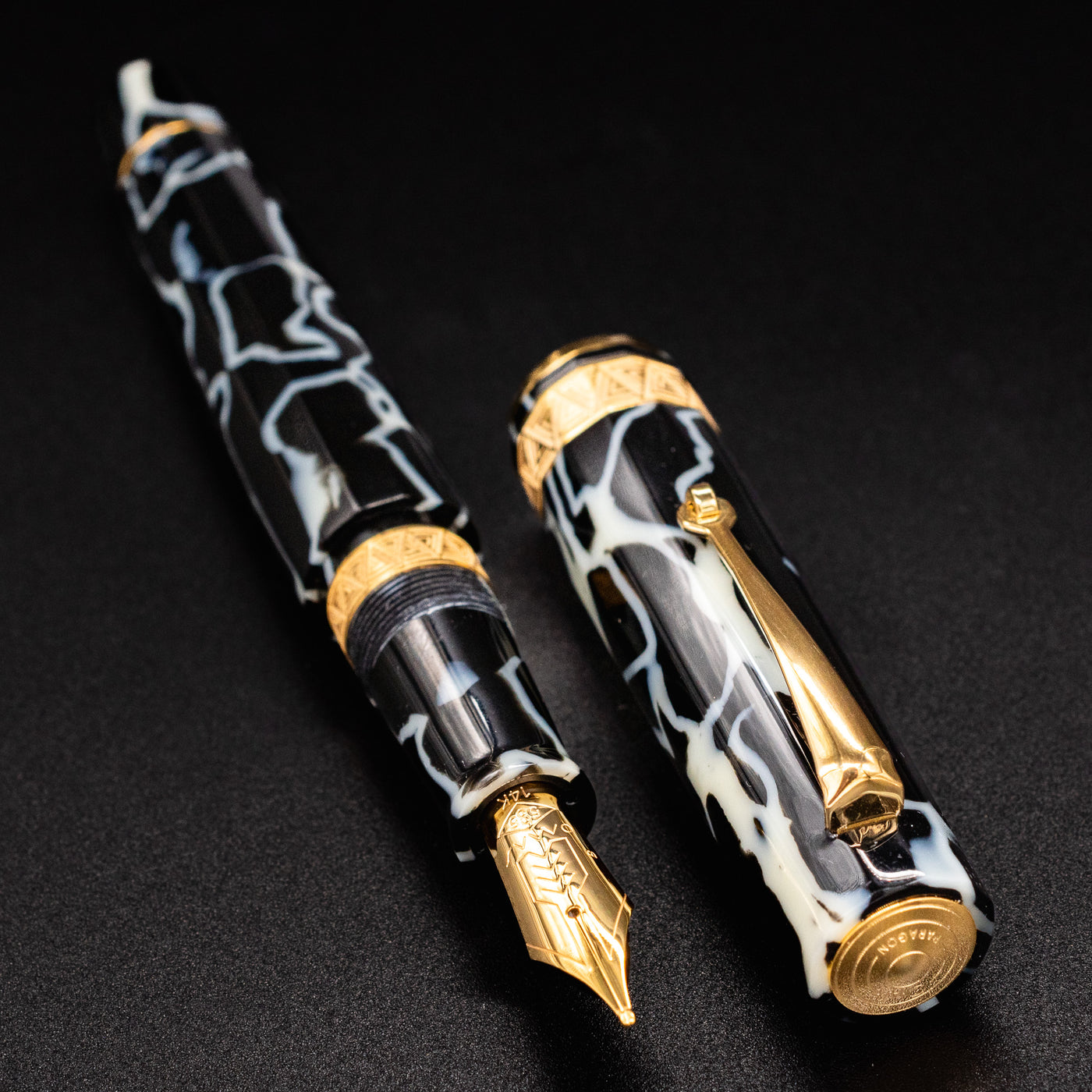 Omas Paragon Fountain Pen - Wild Celluloid Gold yellow gold