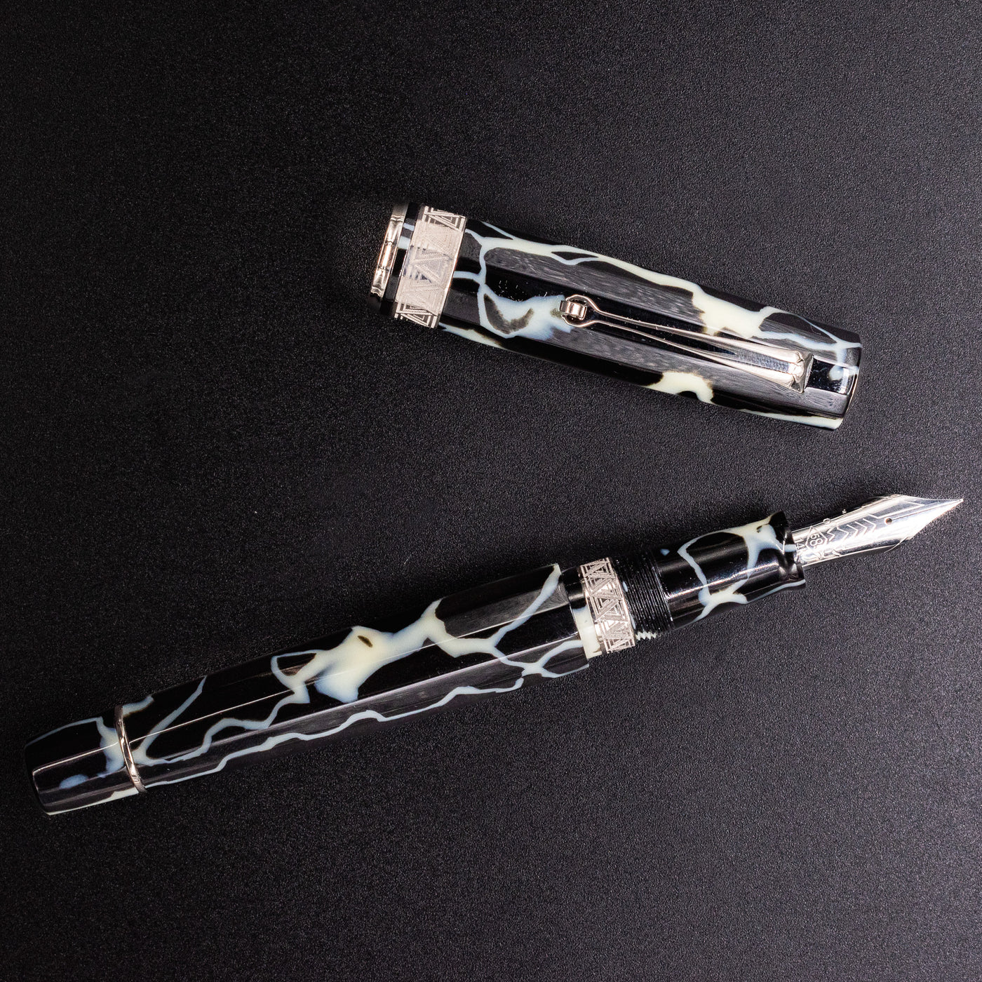 Omas Paragon Fountain Pen - Wild Celluloid Silver limited edition