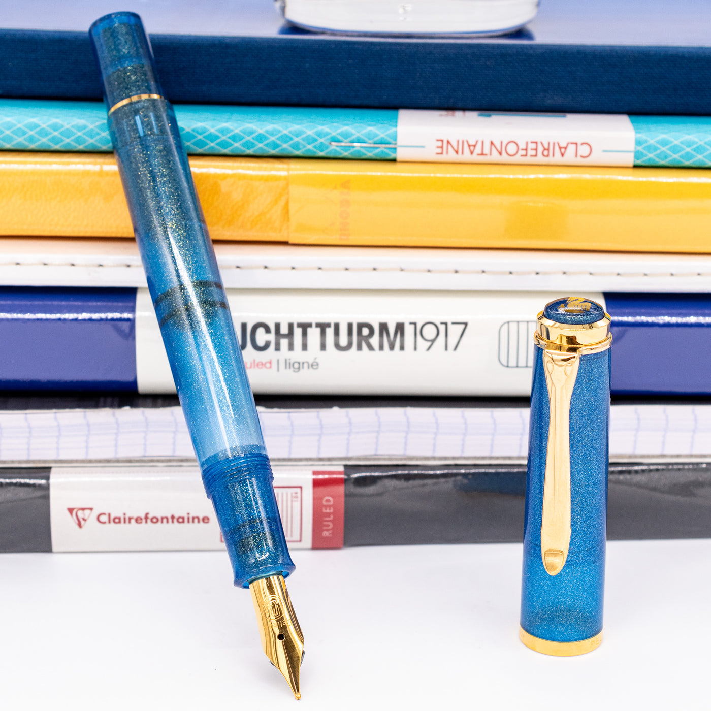 Pelikan M200 Fountain Pen - Golden Lapis