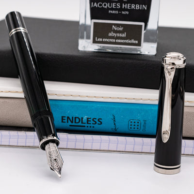 Pelikan Souveran M805 Fountain Pen - Black-Silver