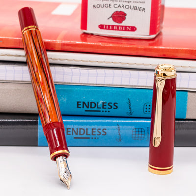 Pelikan Souveran M600 Tortoiseshell Red Fountain Pen