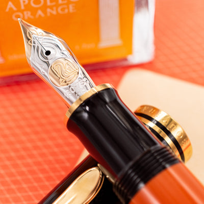 Pelikan Souveran M800 Burnt Orange Fountain Pen 18k Gold Nib