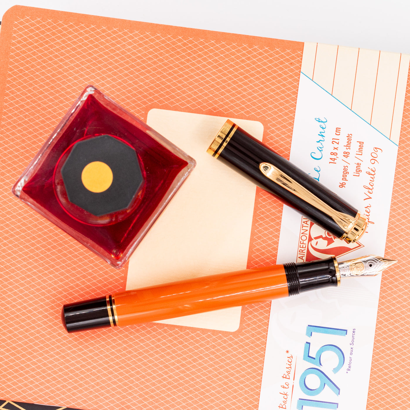 Pelikan Souveran M800 Burnt Orange Fountain Pen Piston Filled