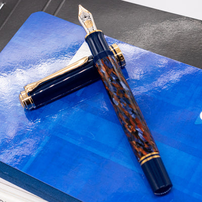 Pelikan Souveran M800 Stone Garden Fountain Pen blue