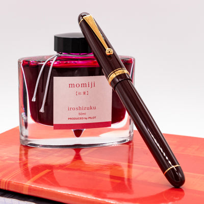 Pilot Custom 74 Deep Red Fountain Pen capped