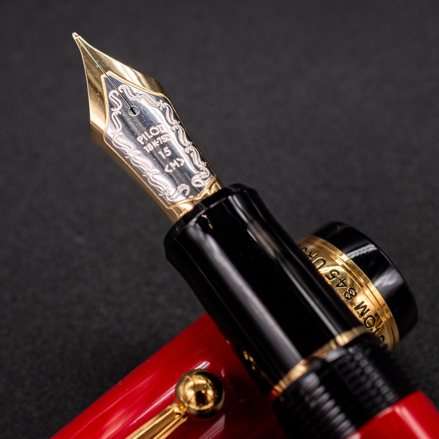 Pilot Custom 845 Fountain Pen - Vermillion 18k gold nib