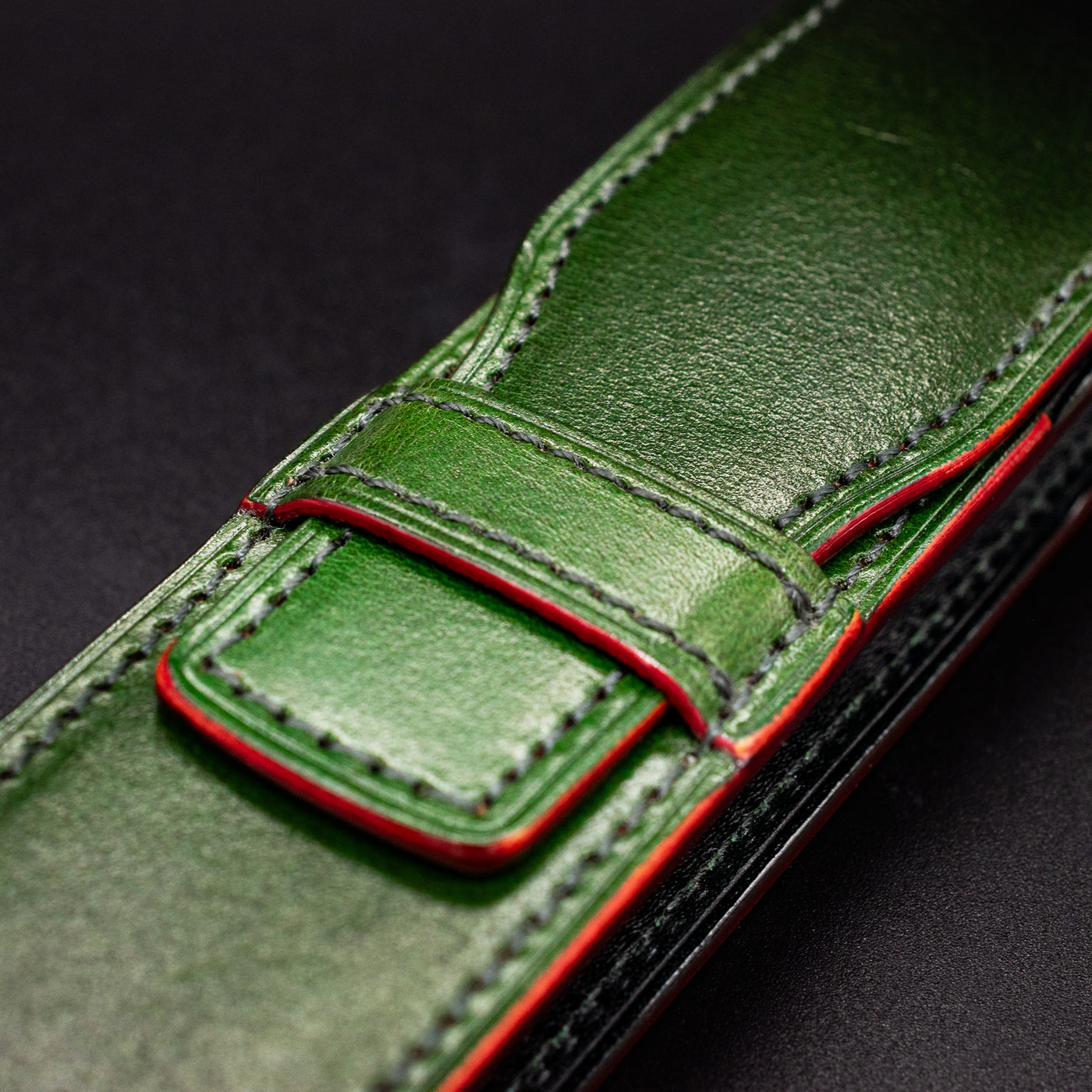 Pilot Cypris Urushi Pen Case - Green flap insert