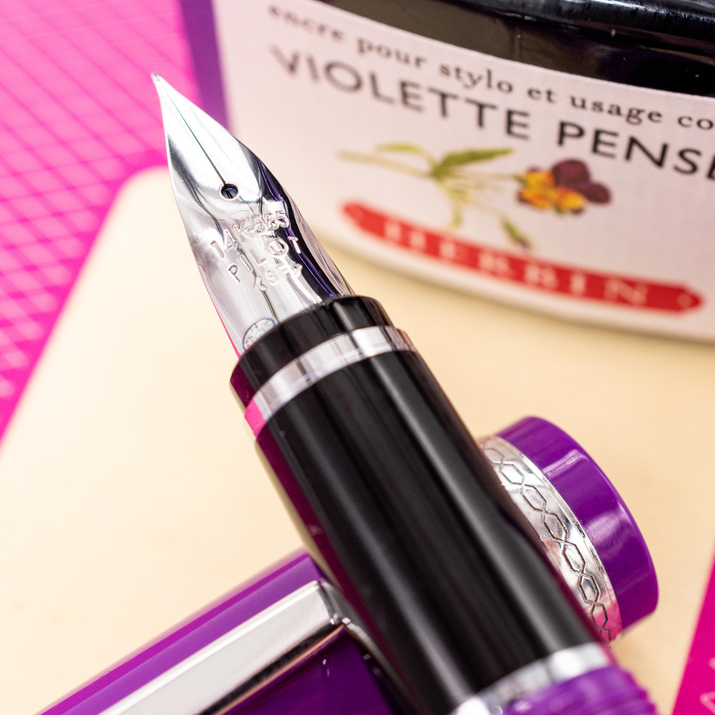 Pilot Falcon Fountain Pen - Purple 14k gold nib