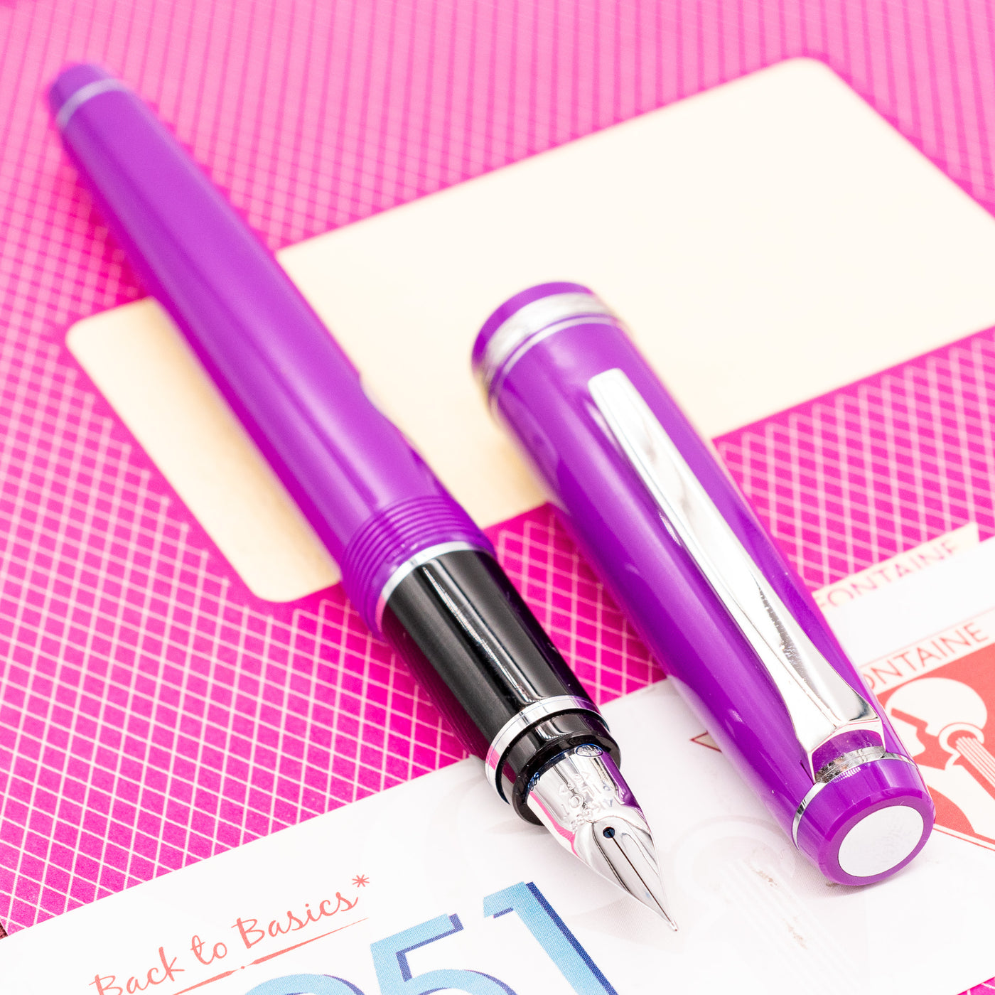 Pilot Falcon Fountain Pen - Purple rhodium trim