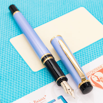 Pilot Grance Fountain Pen - Light Blue gold trim