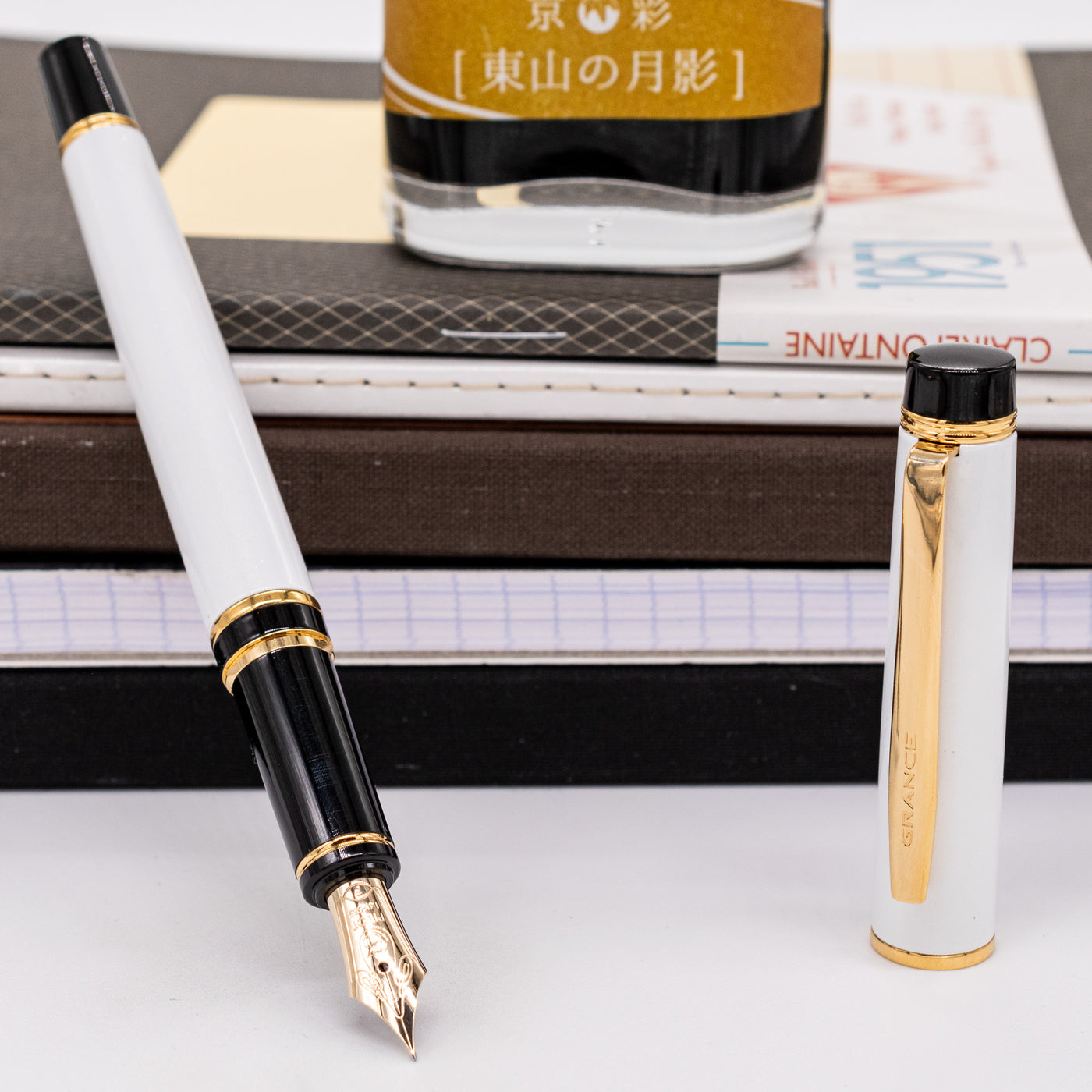 Pilot Grance Fountain Pen - Pearl White