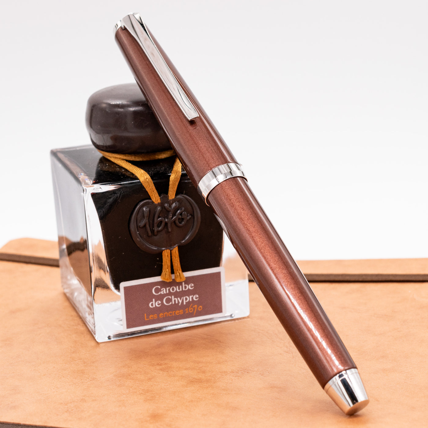 Pilot Metal Falcon Fountain Pen - Brown capped