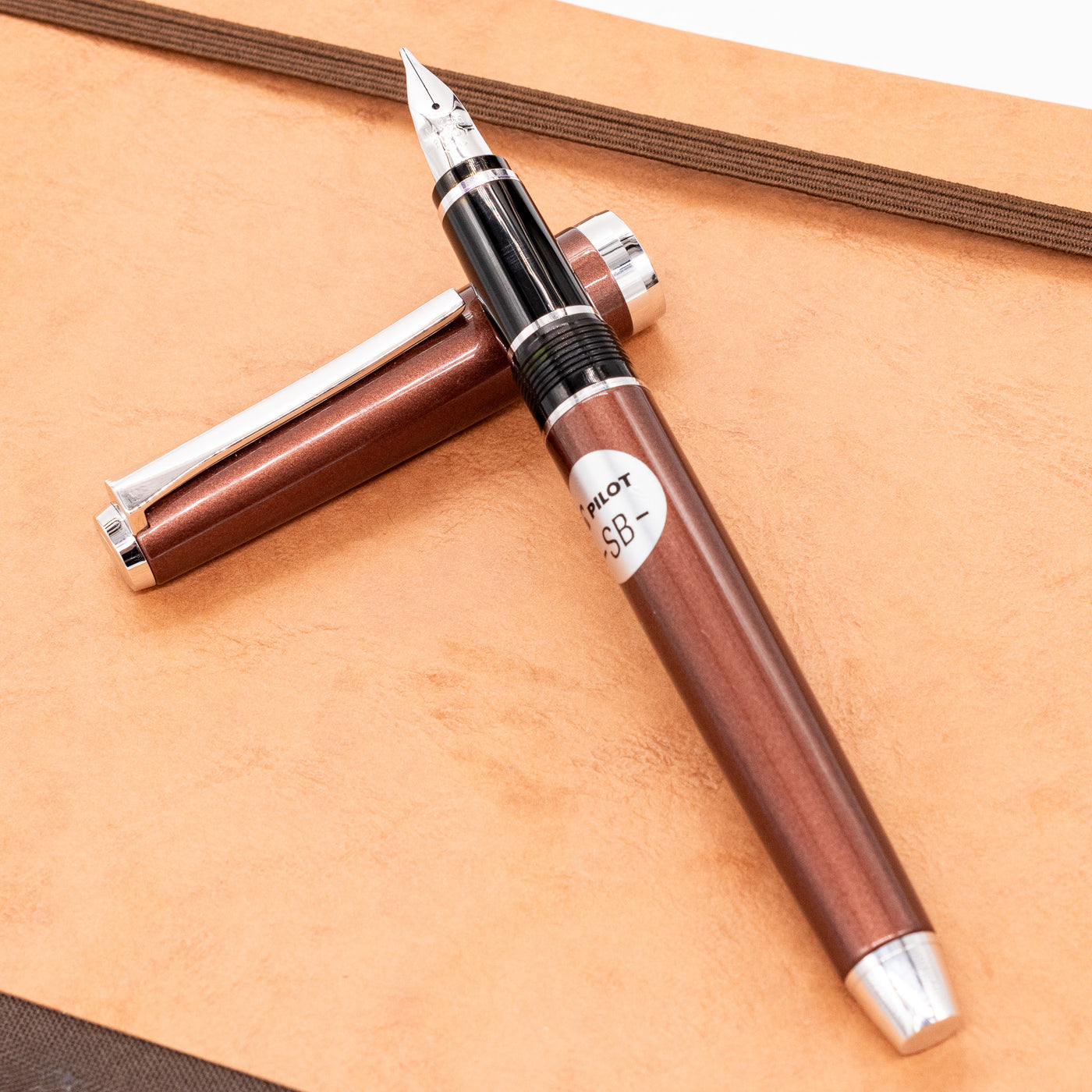 Pilot Metal Falcon Fountain Pen - Brown rhodium trim