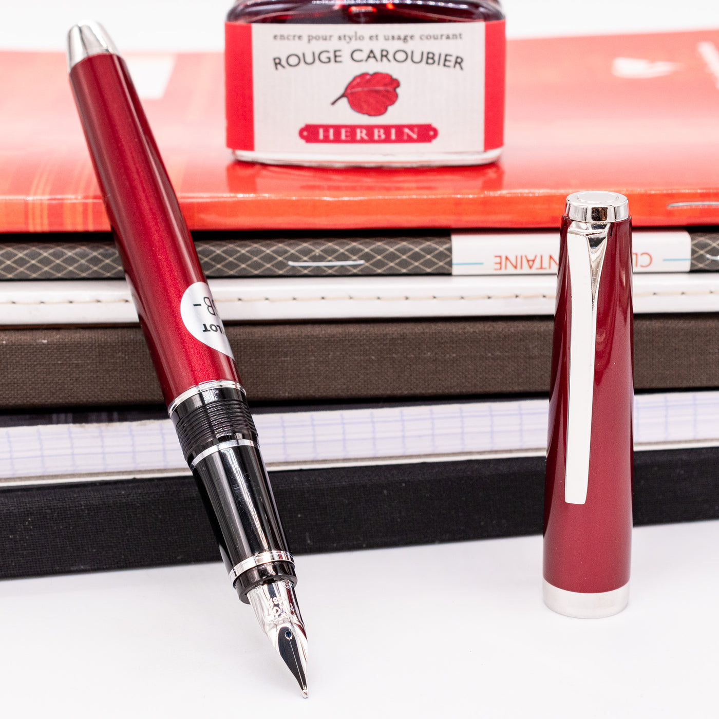 Pilot Metal Falcon Fountain Pen - Burgundy