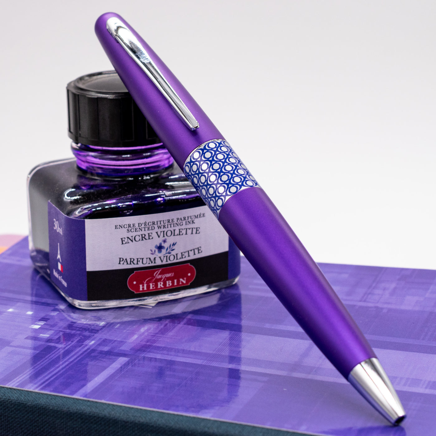 Pilot Metropolitan Pop Ballpoint Pen - Purple metal