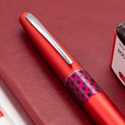 Pilot Metropolitan Pop Ballpoint Pen - Red silver trim