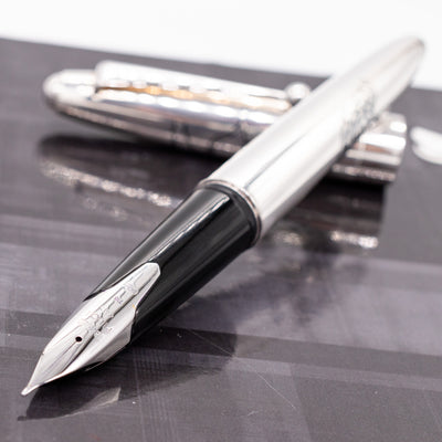 Pilot Sterling Silver Fountain Pen - Hawk uncapped