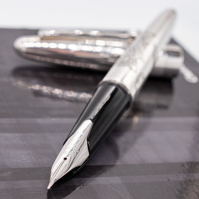 Pilot Sterling Silver Fountain Pen - Jaguar uncapped