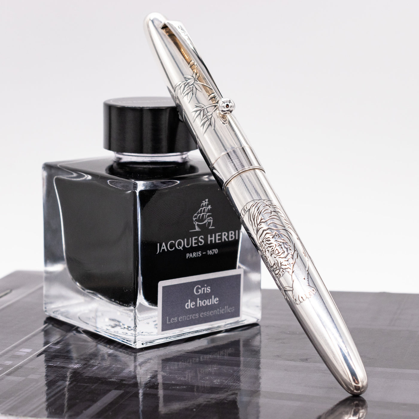 Pilot Sterling Silver Fountain Pen - Tiger capped