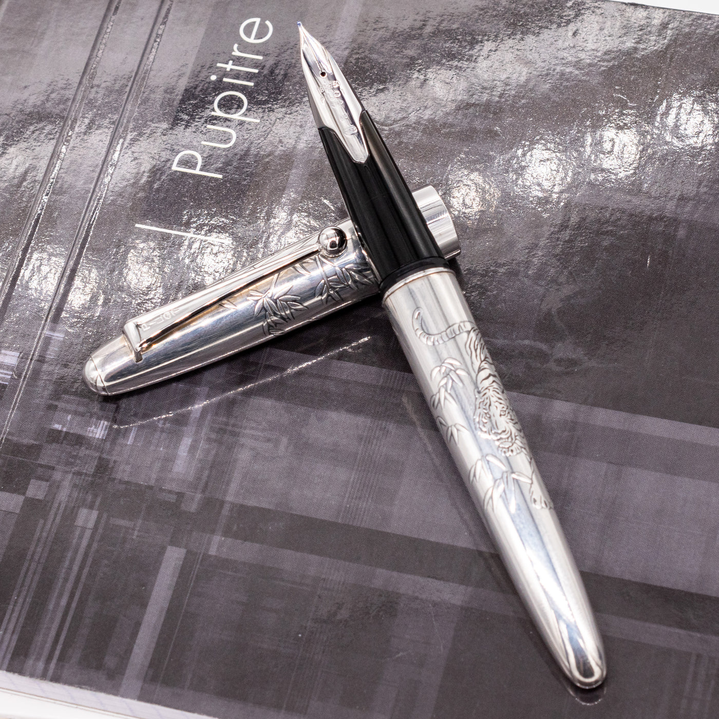 Pilot Sterling Silver Fountain Pen - Tiger silver