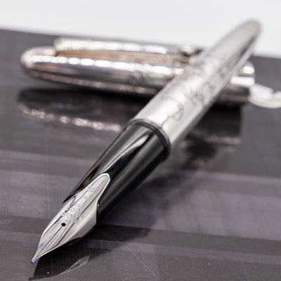 Pilot Sterling Silver Fountain Pen - Tiger uncapped