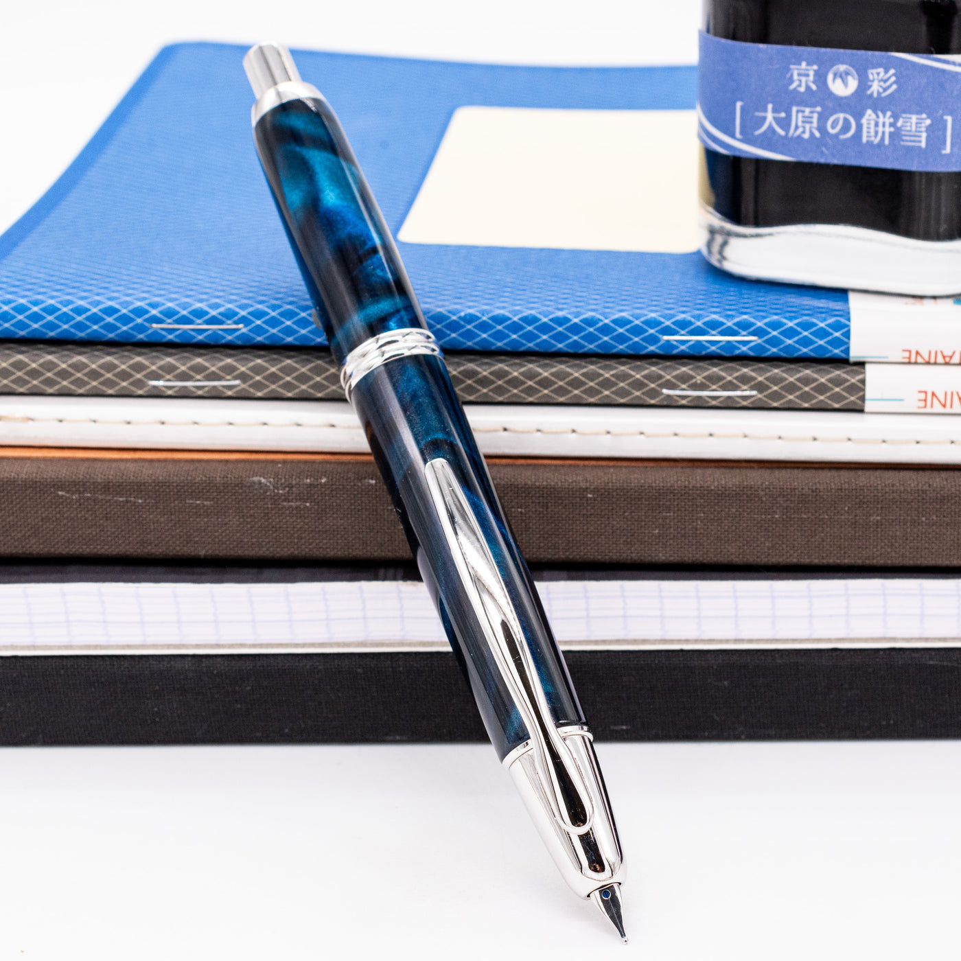 Pilot Vanishing Point SE Fountain Pen - Marble Blue