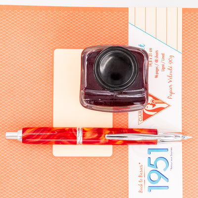 Pilot Vanishing Point SE Fountain Pen - Marble Orange retractable