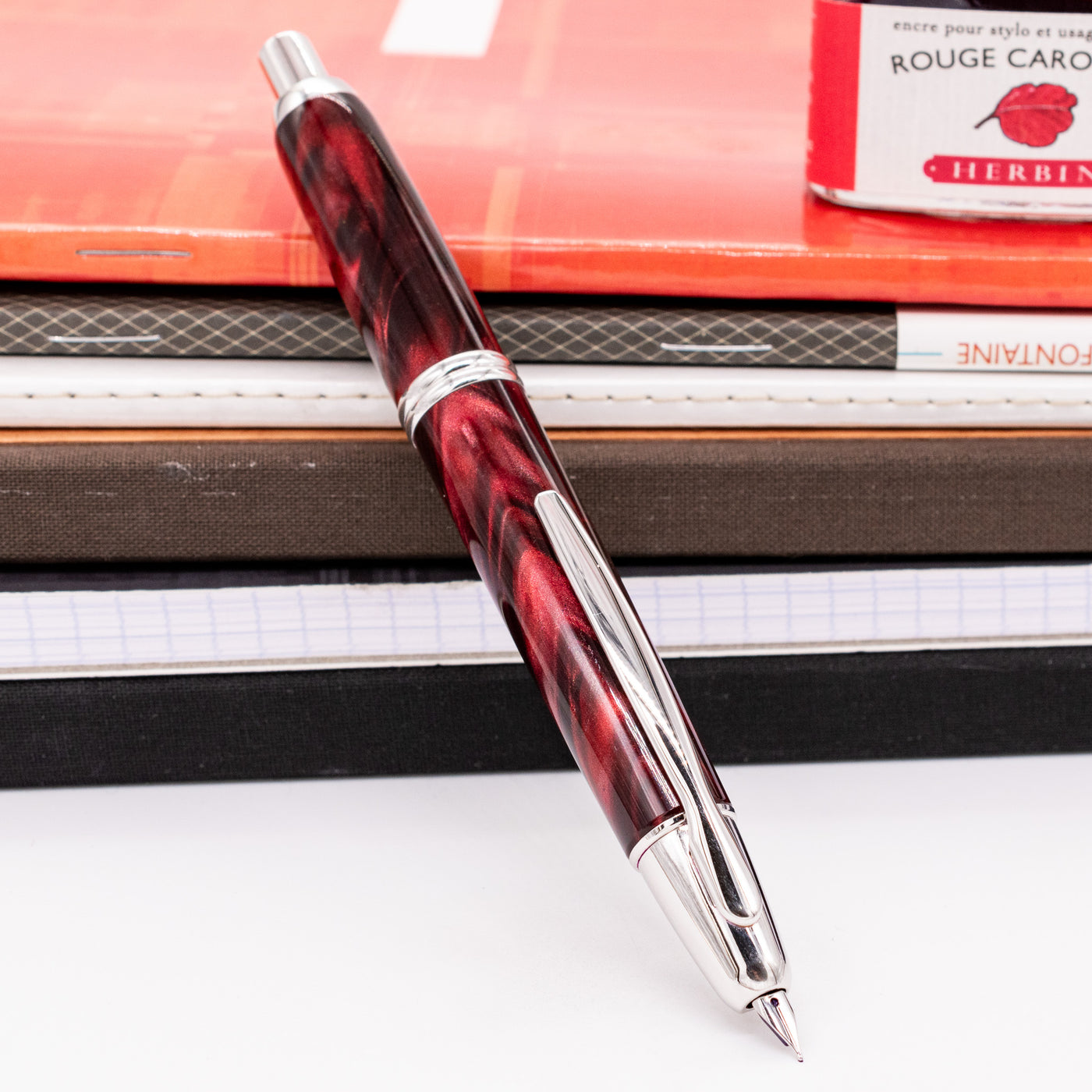 Pilot Vanishing Point SE Fountain Pen - Marble Red