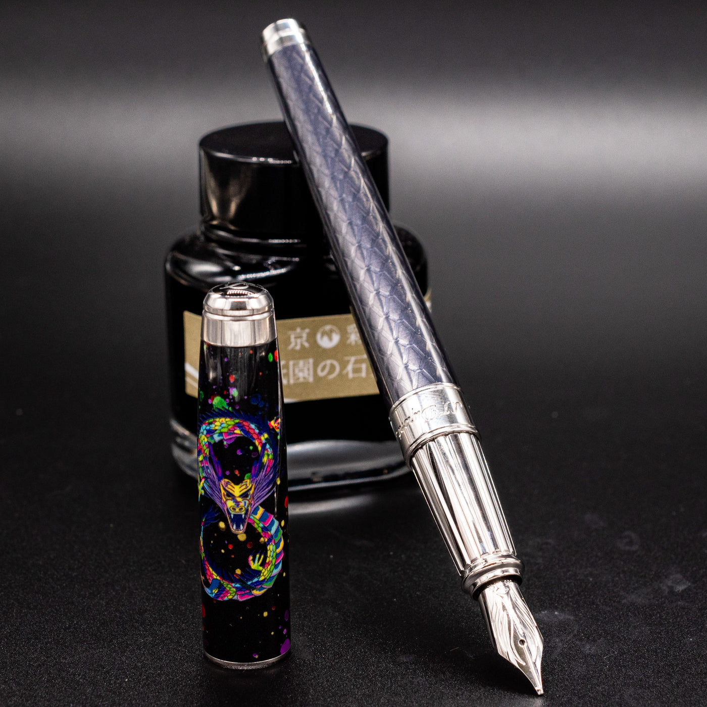 ST Dupont Line D Eternity Dragon Black Fountain Pen