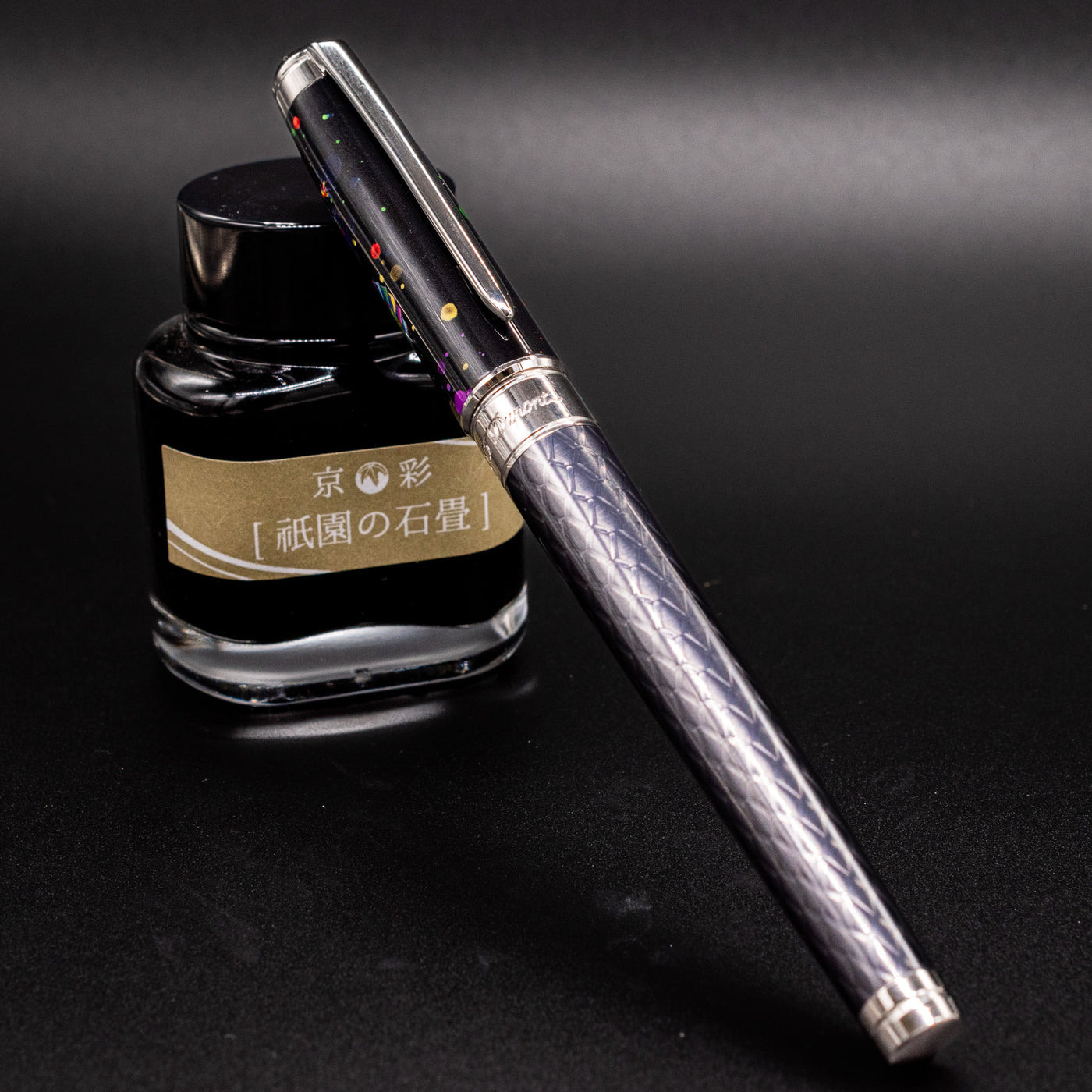 ST Dupont Line D Eternity Dragon Fountain Pen Black Capped