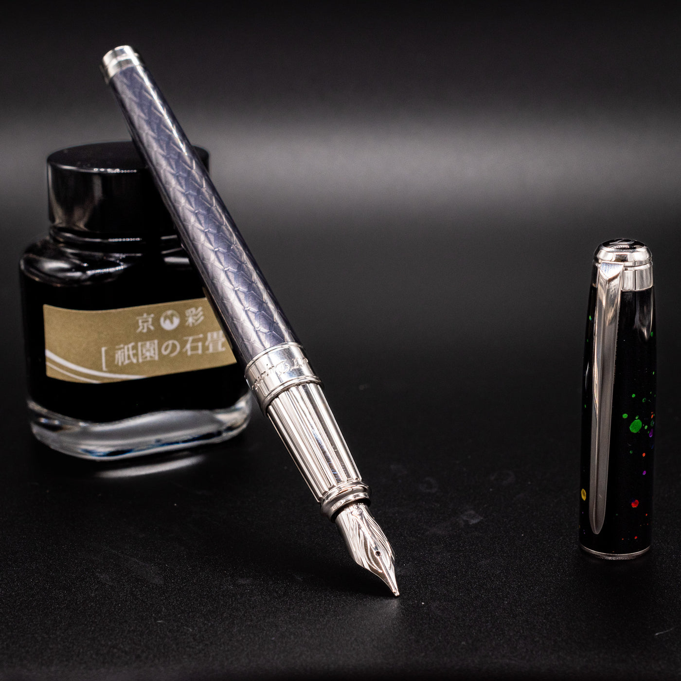 ST Dupont Line D Eternity Dragon Fountain Pen Black