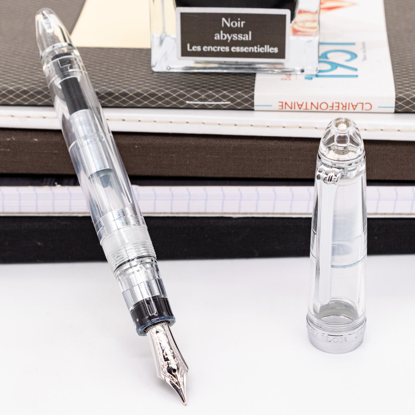 Sailor 1911L Clear Demonstrator Rhodium Fountain Pen