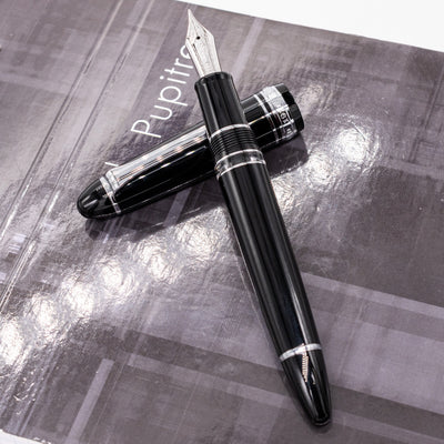 Sailor 1911L Realo Black & Rhodium Fountain Pen piston filled