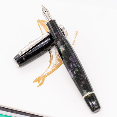 Scribo Feel Fiorita Fountain Pen Green Purple Black