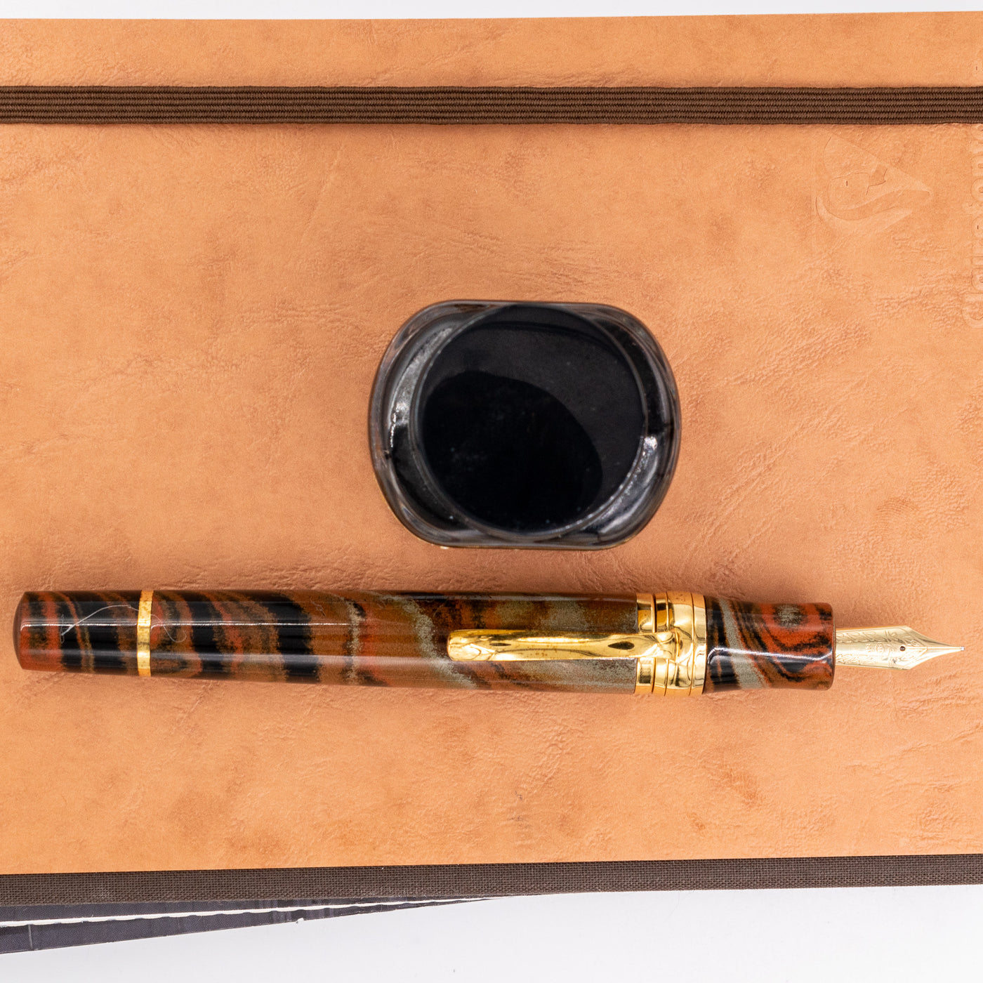 Stipula Leonardo da Vinci Capless Fountain Pen - Sunset Orange Ebonite