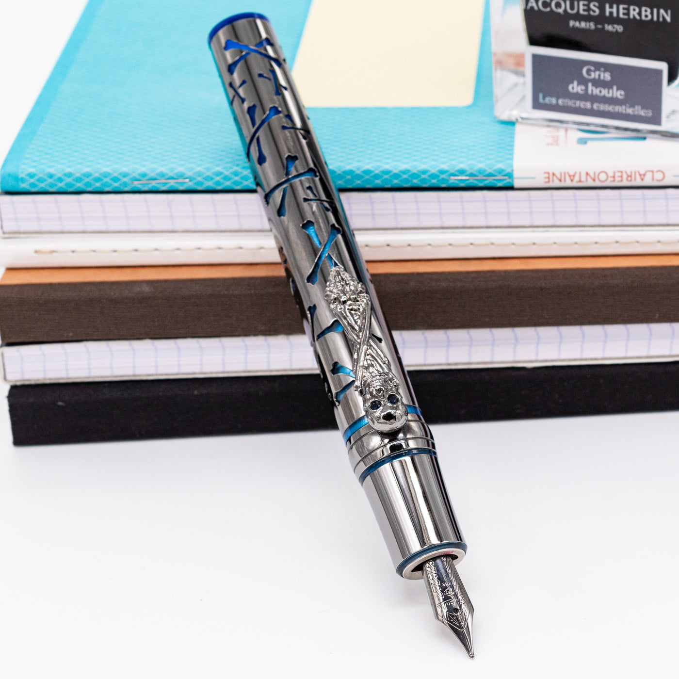 Stipula Leonardo da Vinci Capless Fountain Pen - Caribbean Blue