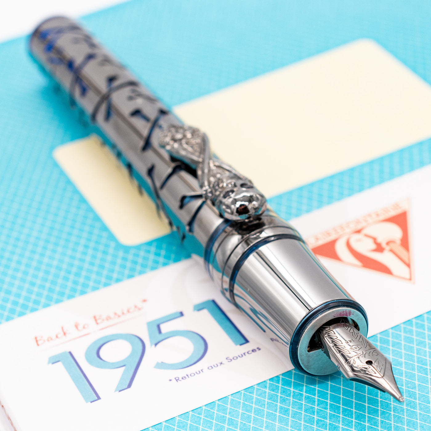 Stipula Leonardo da Vinci Capless Fountain Pen - Caribbean Blue