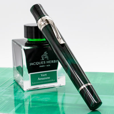 Stipula Leonardo da Vinci Forest Green Ebonite Fountain Pen