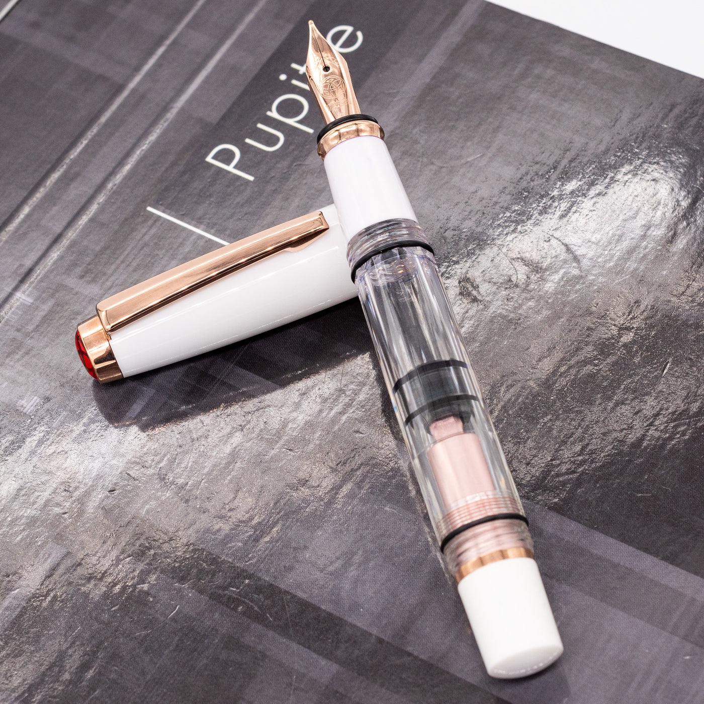 TWSBI Mini White & Rose Gold Fountain Pen - Preowned