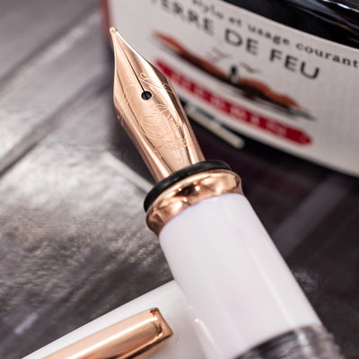 TWSBI Mini White & Rose Gold Fountain Pen - Preowned