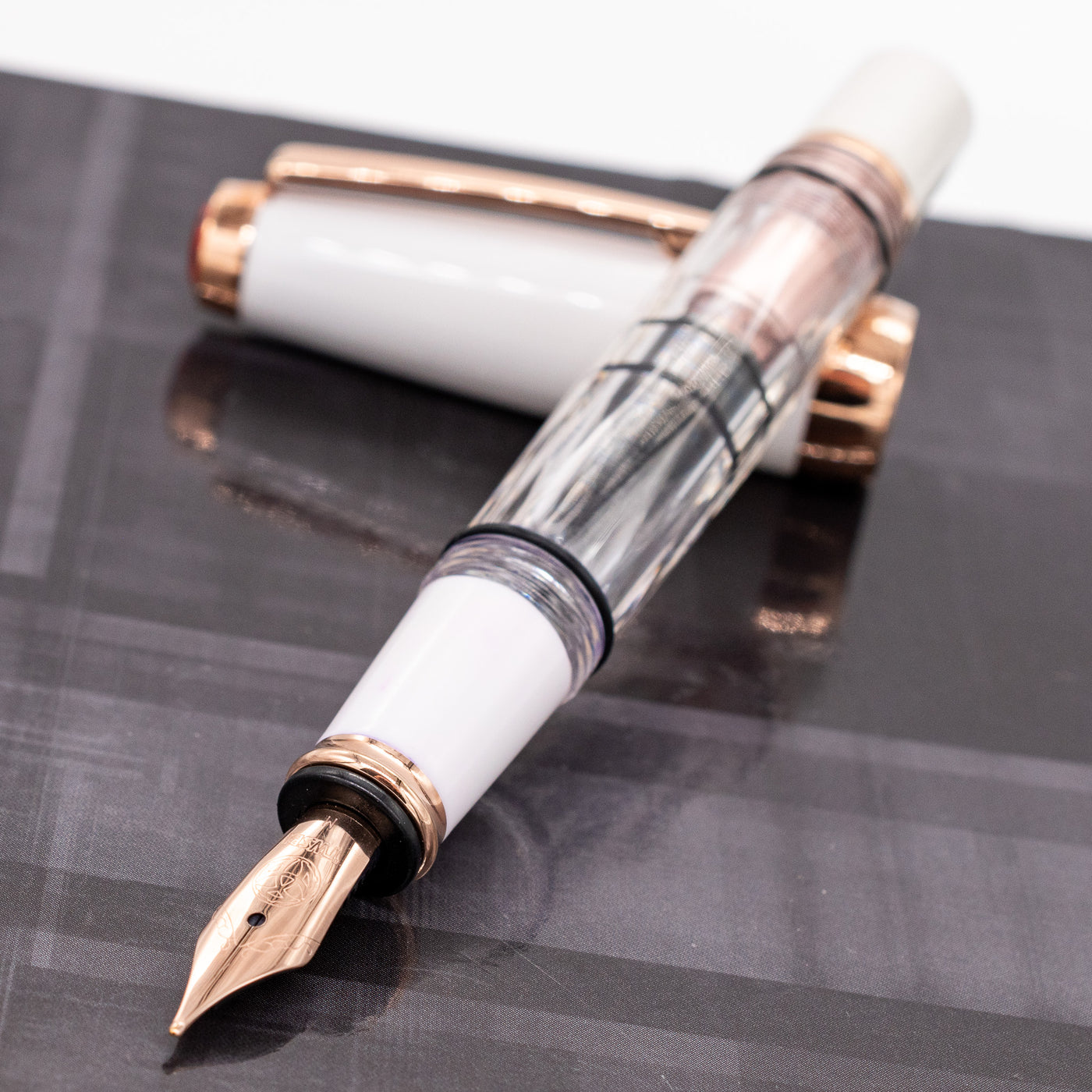 TWSBI Mini White & Rose Gold Fountain Pen - Preowned