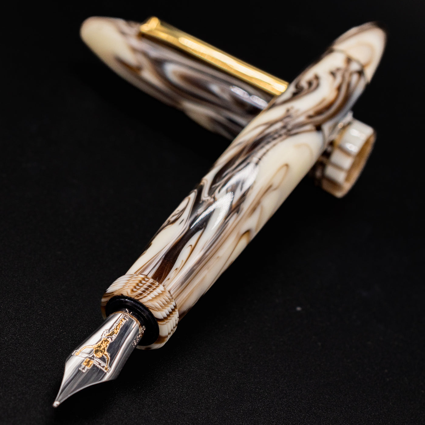 Tibaldi Bononia Fountain Pen - Divine (Limited Edition) uncapped