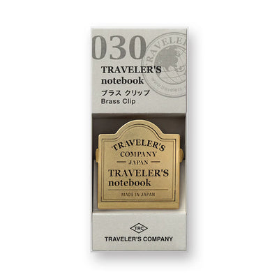 Traveler's Company Notebook Accessories 030 Brass Clip TRC Logo