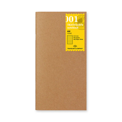 Traveler's Company Notebook Refill 001 Lined Regular Size