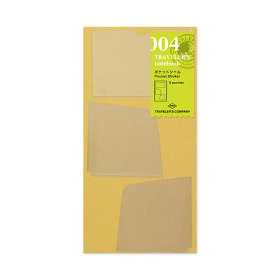 Traveler's Company Notebook Refill 004 Pocket Sticker Regular Size