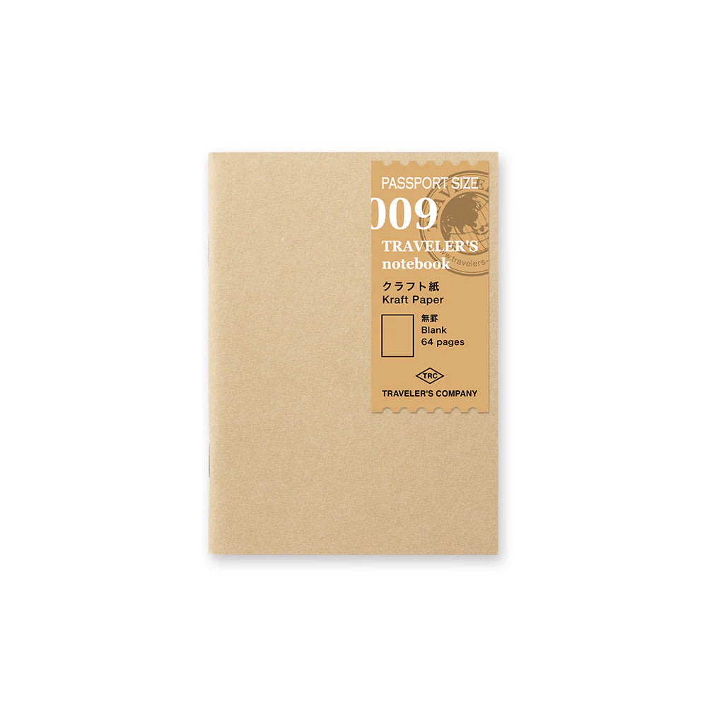 Traveler's Company Notebook Refill 009 Kraft Paper Passport Size