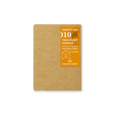 Traveler's Company Notebook Refill 010 Kraft File Folder Passport Size 