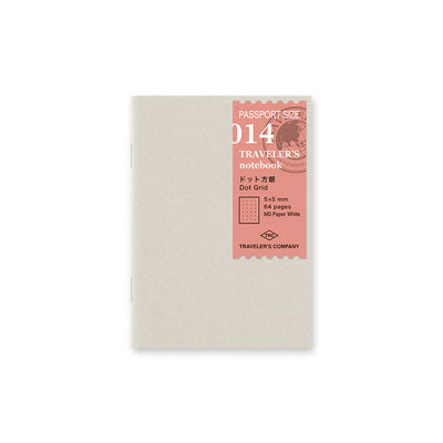 Traveler's Company Notebook Refill 014 Dot Grid Paper Passport Size 