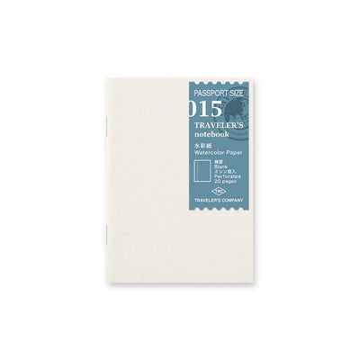 Traveler's Company Notebook Refill 015 Watercolor Paper Passport Size 